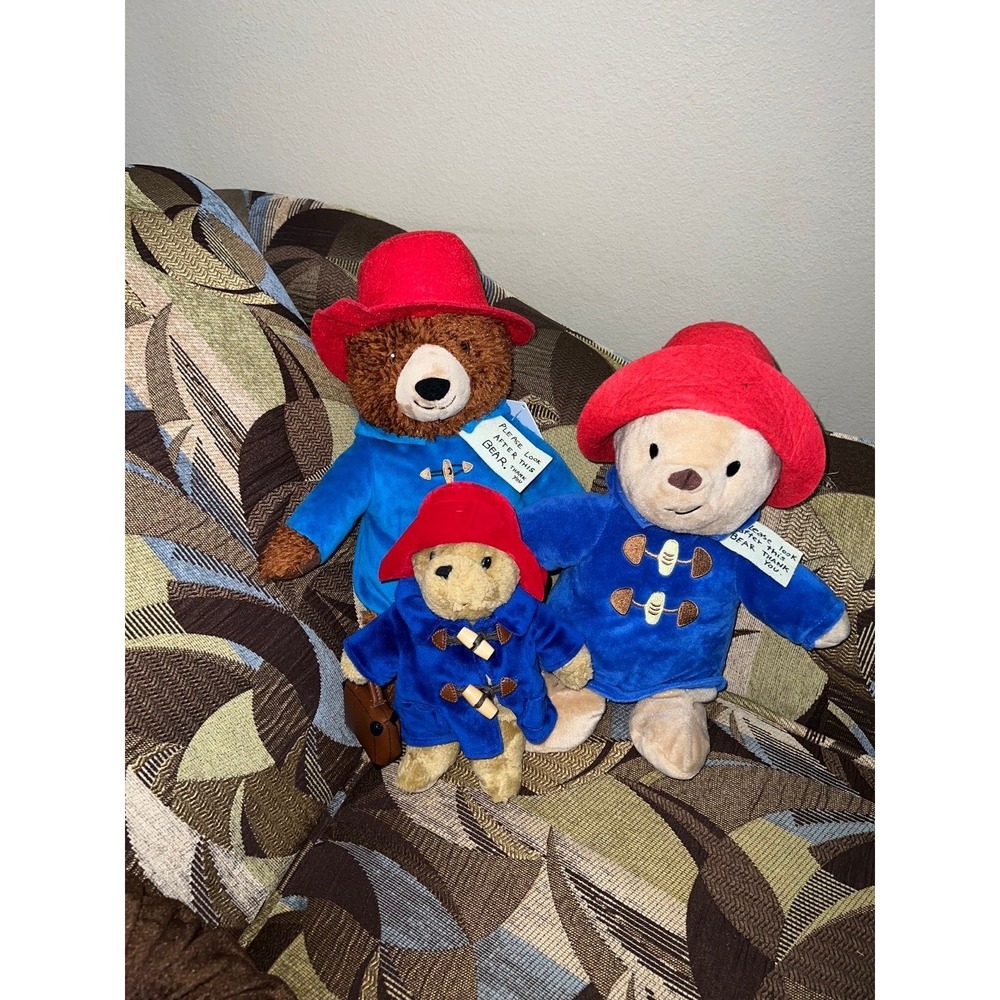 Paddington Bear Stuffed Animal Plush Toy Lot